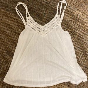 White Flowy Tank Top